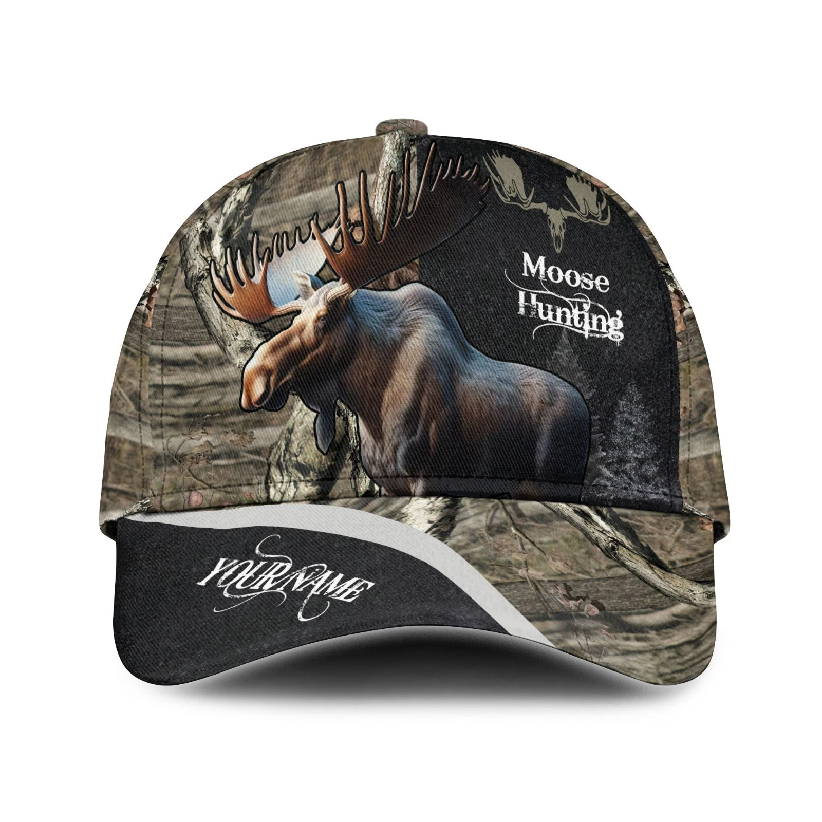 Personalized Baseball Cap Moose Hunting Classic Cap Camo