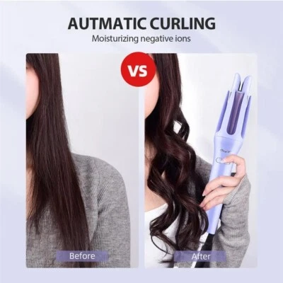 CKEYIN Hair Automatic Curler Curling Iron Rotating Ceramic Cordless Waver Wireless