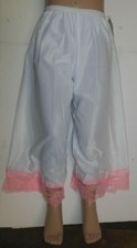 DANCE COSTUME Victorian Pantaloons size 6x-8 child. White pink lace polyester
