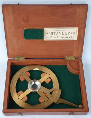 Messing Einarmiger Winkelmesser Stanley London Messschieber Maritim Maritim Vintage