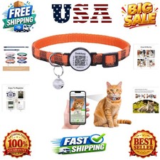 Cat Collar Breakaway with QR Code Name Tag,Pet ID Tag,Cute Kitty Collar with ...