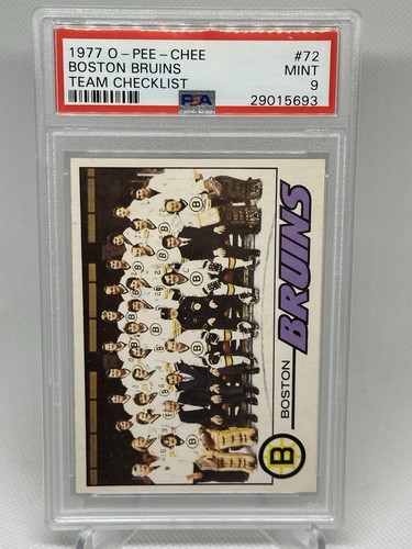 Boston Bruins [Team Checklist] #72 1977 O-Pee-Chee card