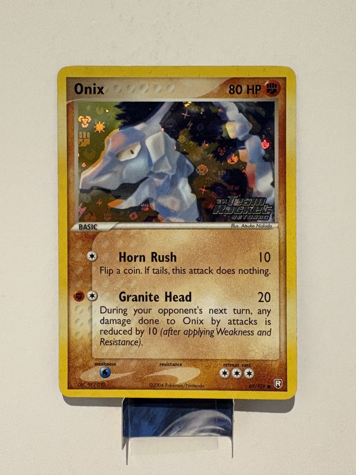Onix 69/109 Team Rocket Returns Stamped Reverse Holo Pokemon Card 2004 NM/MINT