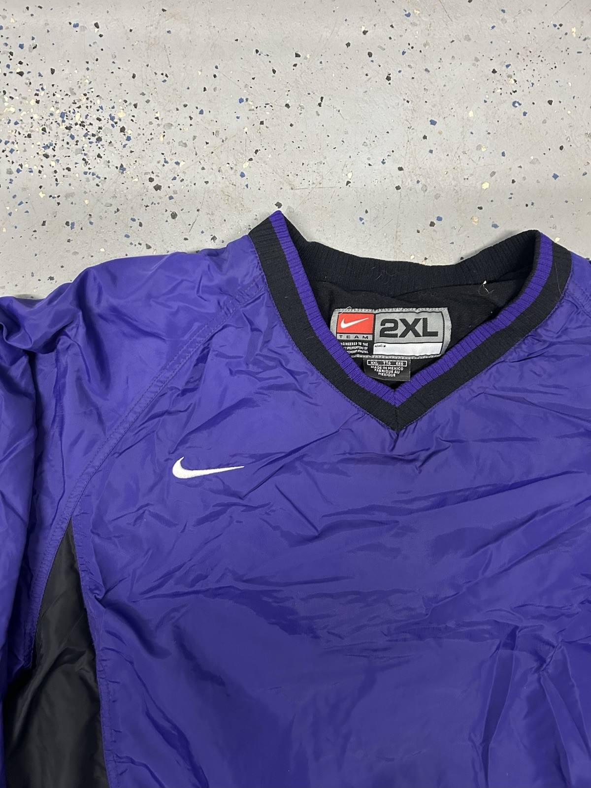 SACAI X NIKE Giacca a vento Nike vintage viola nero taglia 2X grande