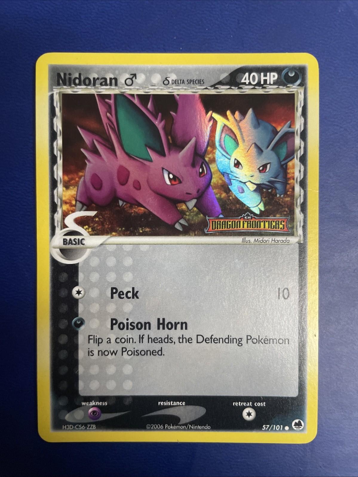 Nidoran M (Delta Species) Reverse Holo - 57/101 - EX Dragon Frontiers - LP to NM