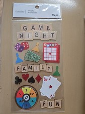 Recollections GAME NIGHT  Scrapbooking Stickers 