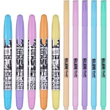 Aesthetic Pastel Highlighters Gel Pens Soft Tip No Bleed Fast Drying for Bible