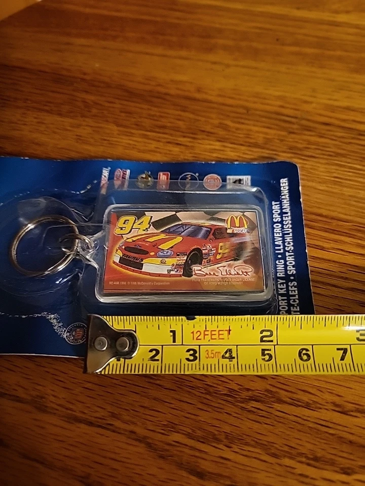 Vintage Bill Elliott #94 McDonald’s 1997 Ring Key Chain - Image 4 of 4