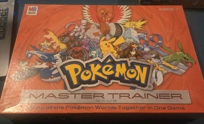 Pokemon Master Trainer Board Game Milton Bradley 2005 Orange Hoenn Version 1-386
