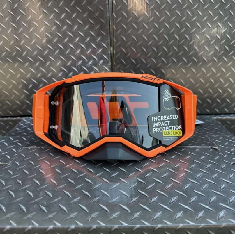 SCOTT Prospect Goggles Orange Black Chrome Lens MX ATV UTV
