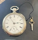 Antique 1885 Waltham Broadway Grade 18s Key Wind Pocket Watch-7j-Runs Great