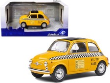 1965 Fiat 500 L NYC Taxi New York City Yellow 1/18 Diecast Car Solido