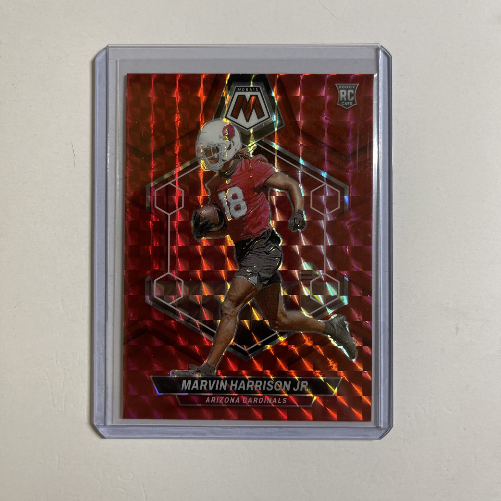 2024 Panini Mosaic - Rookies Marvin Harrison Jr. #304 Red Mosaic Prizm (RC)