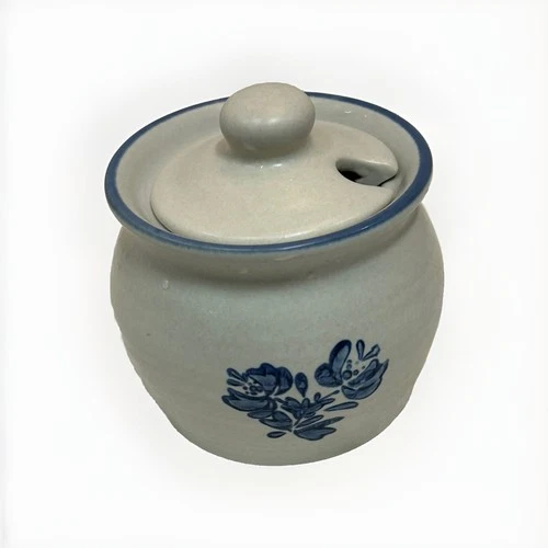 Pfaltzgraff Yorktowne Honey Jar Vintage Sugar Dish Jelly Jam Jar With Lid