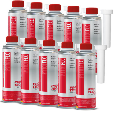 10x Pro-Tec P1101 FLC Kraftstoffsystem Reiniger Benzin - Fuel Line Cleaner 375ml