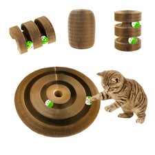 Kitty Kurls Cat Toys, Magic Organ Scratcher Board with 2 coffee brown