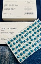 Swarovski 5328 8mm Carribean Blue Opal AB 2X 288 pcs. Sealed packs