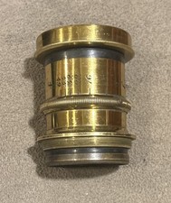 Vintage Rapid Rectilinear 195mm  Brass Barrel Lens 43mm Mount w/Diagram f8-f64