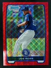 2012 Bowman #BCP107 Joe Ross /25 Red Wave Refractor Chrome Prospects Padres
