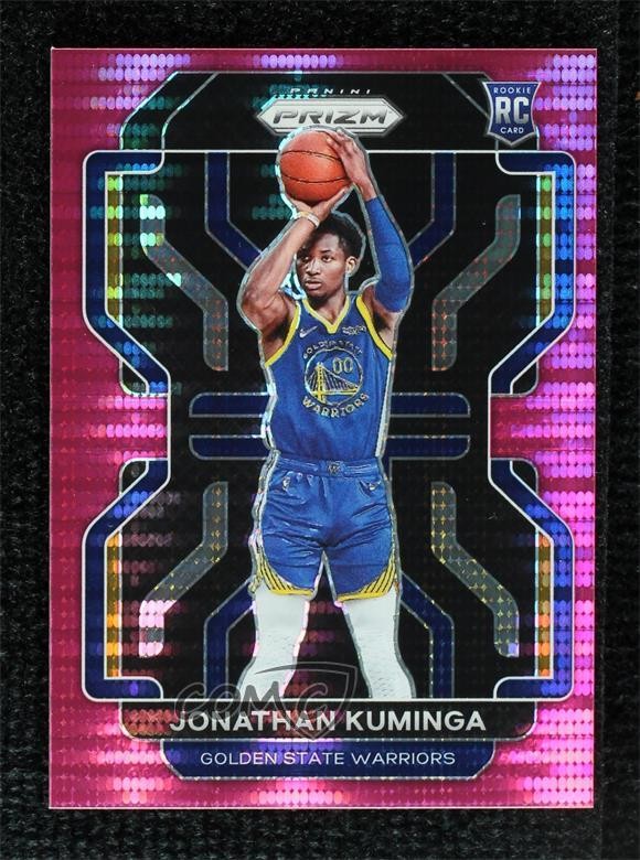 2021-22 Panini Prizm Pink Pulsar Prizm 13/42 Jonathan Kuminga #307 Rookie RC