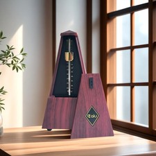 Metronome - Classic Mechanical Wind-Up Design with Bell for Piano, Guitar, Violi