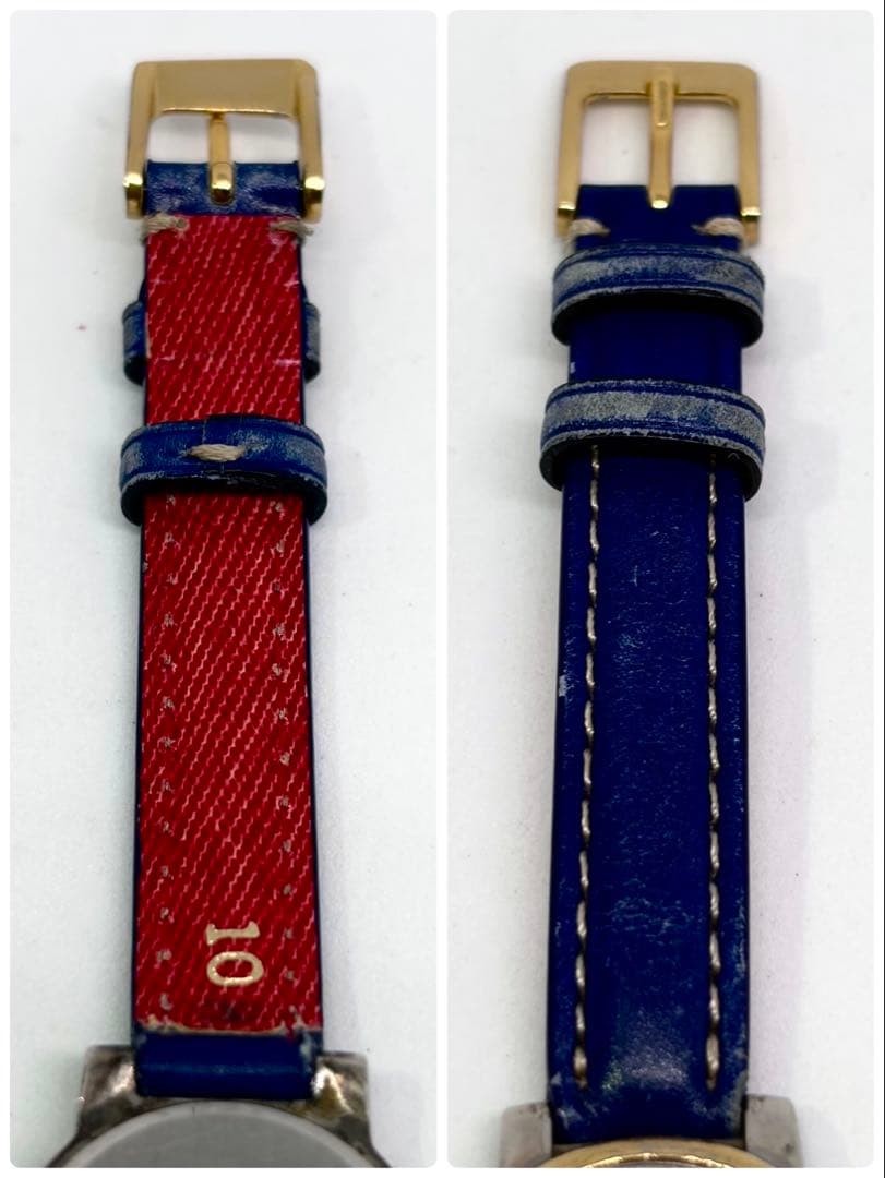 SEIKO Lucent Women's Blue Dial Quartz Two Tone 4N210900 13mm Case Rare Auth image 4