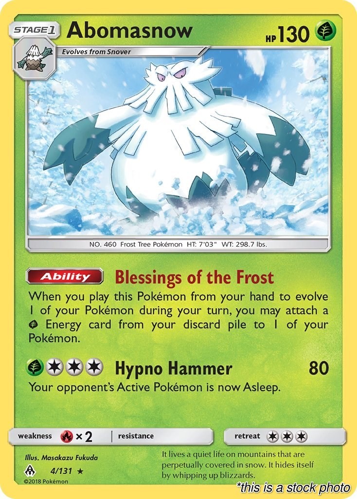 Abomasnow Rare LP [SM - Forbidden Light - 4/131]