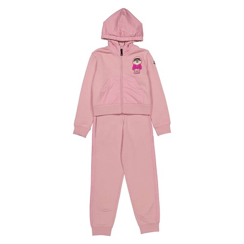 Moncler Girls Pink Logo Embroidered Knitted Wool Set, Size 4Y