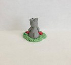 Mini Miniature Hand Crafted Polymer Clay French Bulldog Eating Watermelon Figure — photo 3