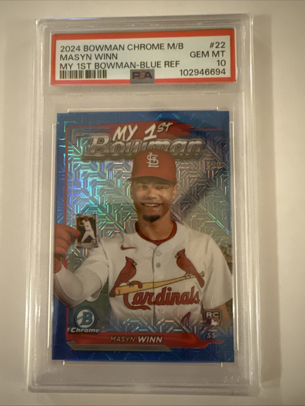 2024 Bowman Chrome Mega Box Masyn Winn My 1st Bowman Blue /150 - PSA 10