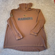 Nike Dri-FIT Raiders Hooded Long Sleeve Shirt  XXL Brown NFL Salute to Service
