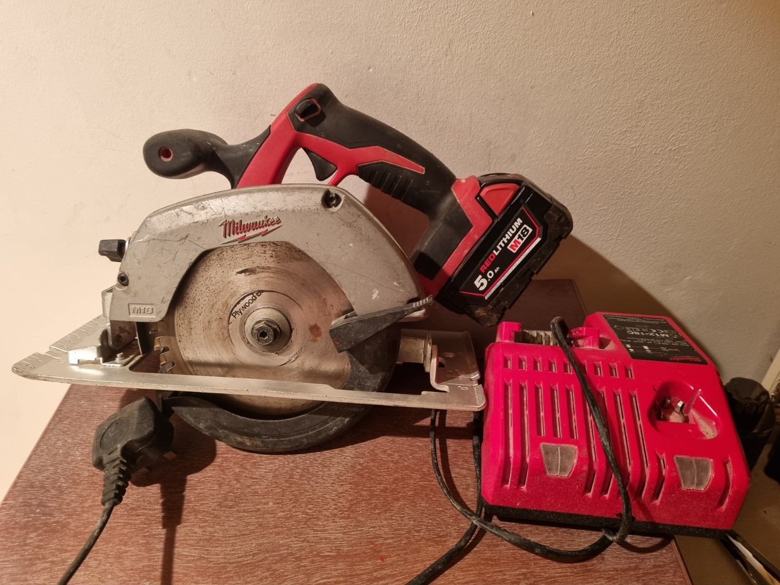 Milwaukee HD18CS-0 18V 165mm Cordless Circular Saw+5ah Battery +Charger