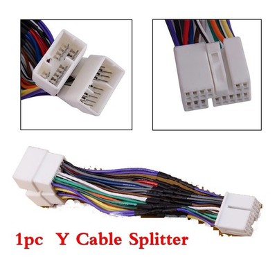 1x Car Y Cable Splitter AUX CD Changer GPS/Navi XM Radio Adapter For Honda Acura