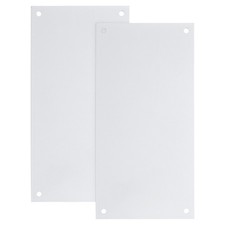 2Pcs, White Blank Metal Sign 7.9x3.9" Blank Sublimation Signs 0.04" Thickness 