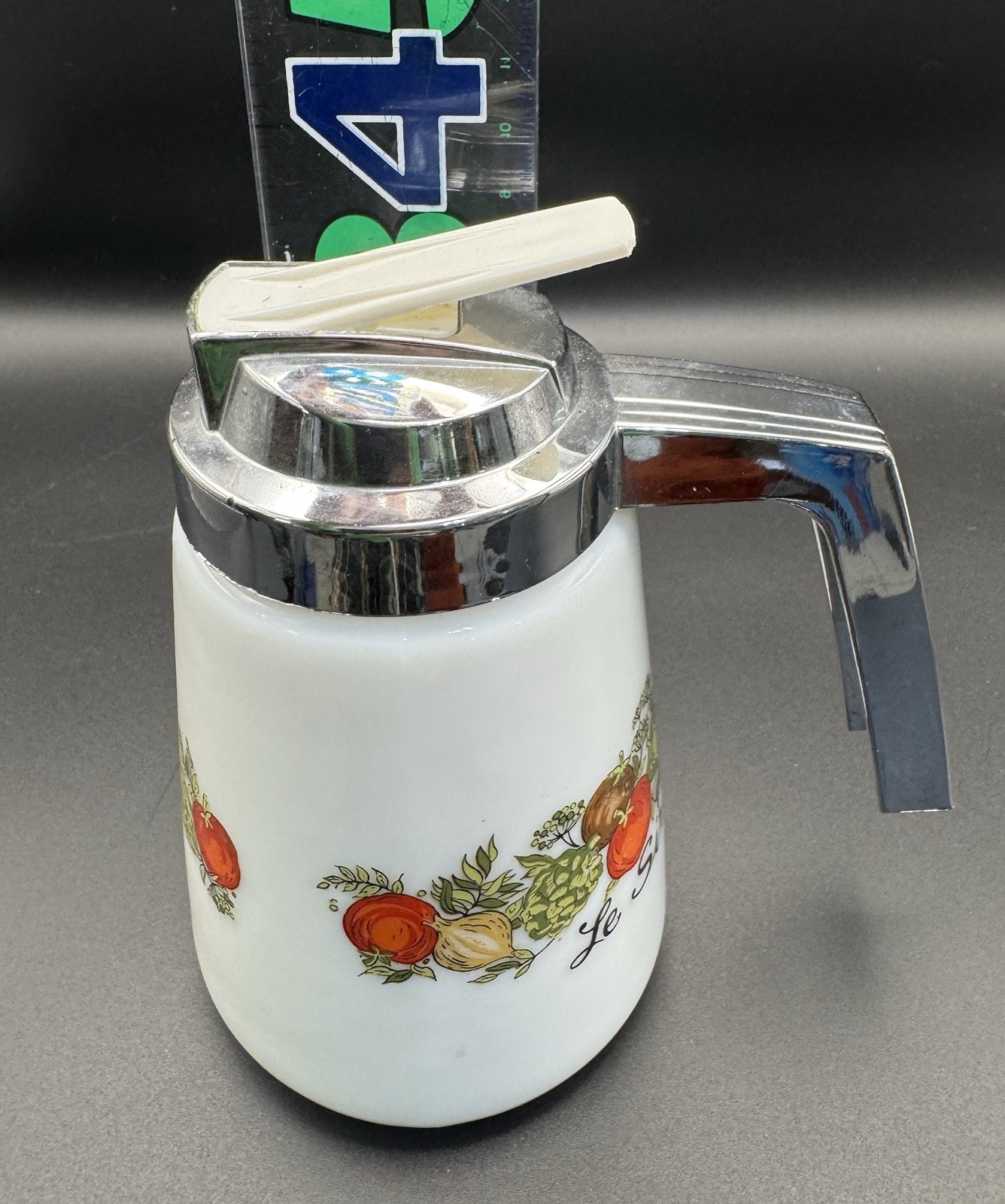 Vintage Gemco USA Corning Ware Spice of Life Pot a Creme /Syrup Dispenser