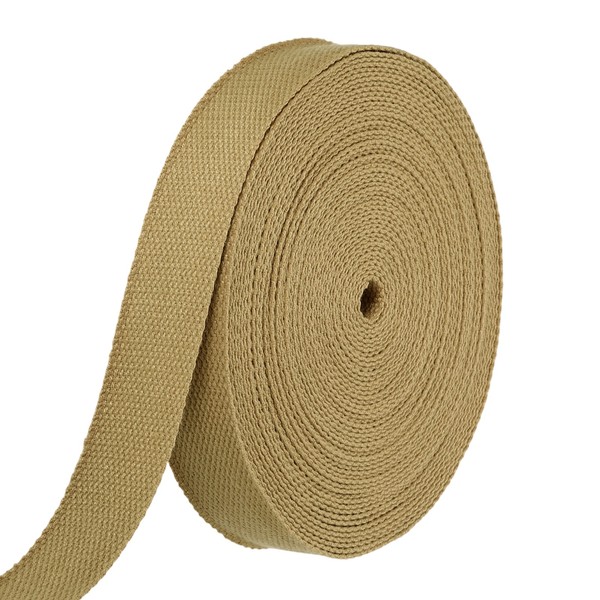 Baumwollband 1.3 Zoll 15.3 Yard Polyester Baumwollband Riemen Khaki-image