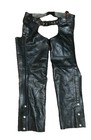Men’s 100% Leather Biker Chaps Size Medium. First Classic Leather Gear Short