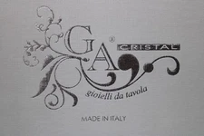 Set of 4 Gioielli da Tavola Le Stelle Cristal Italy Red Cut Crystal Flutes