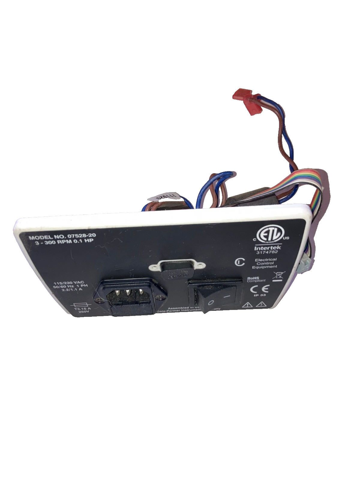 Replacement Power Supply and Rear Panel for MasterFlex L/S 7528-20 - Used