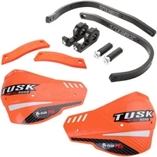 Tusk 1760390036 D-Flex Pro Handguards Black Bar/Orange Plastics 1 1/8" Clamp