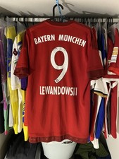 Maglia Calcio Bayern Monaco #9 Lewandoski Official Football Shirt Jersey S14294