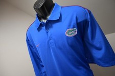 Nike Golf Polo Dri Fit Florida Gators Blue Athletic Golf Shirt Mens Sz XL