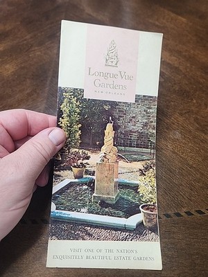 Vintage Longue Vue Gardens New Orleans Advertisement Foldout