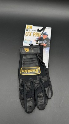Franklin Men's MLB CFX Pro Baseball Batting Gloves Black/Gold Adult XL New