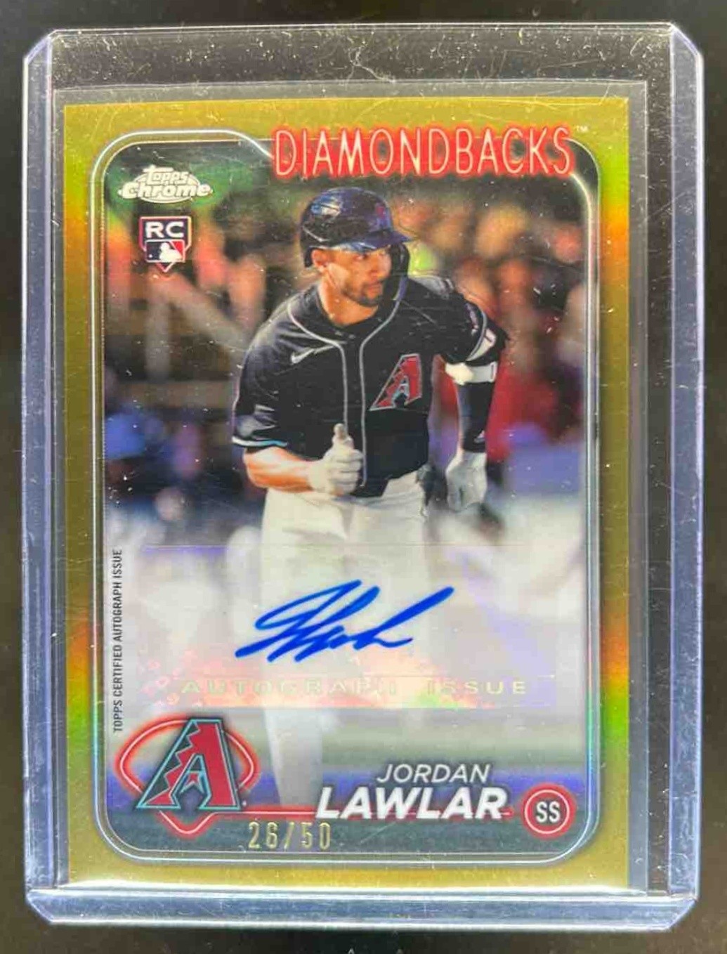 2024 Topps Chrome Update Jordan Lawlar Auto RC Gold Refractor #/50 Diamondbacks