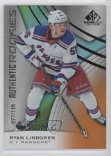 2019 SP Game Used Authentic Rookies Orange Rainbow 77/116 Ryan Lindgren #154 1vd