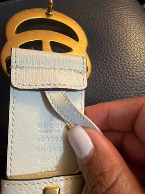Gucci Limited Edition GG Cherry Strawberry Leather Belt beige size 85/34