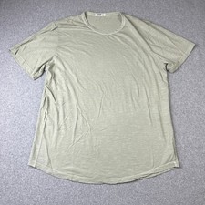 Buck Mason T-Shirt Mens XL Tall Sage Green Slub Cotton Curved Hem BM11001T.102
