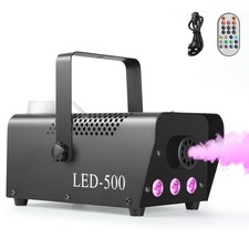 Fog Machine 500W with 14 Color RGB LED Lights and Auto Mode, 2000CFM Smoke Ma...