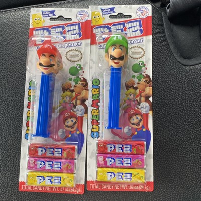 Super Mario PEZ Dispensers Collectors Toys (Mario & Luigi) Brand New Sealed
